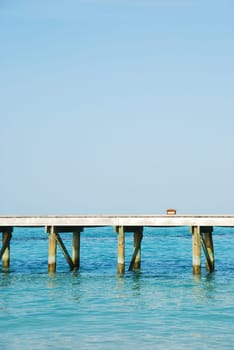 photo of a wooden bridge used for boat transportation