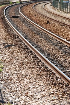 photo of a vintage railway train track