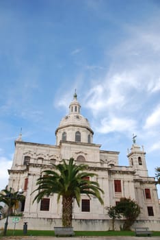 famous and beautiful Memory church in Ajuda, Lisbon