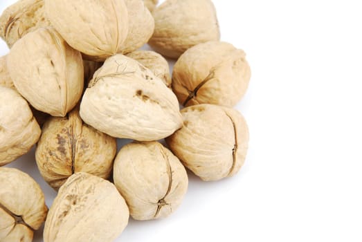 walnuts isolated on white background