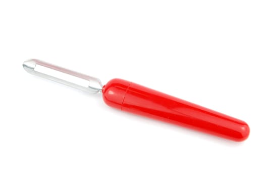 red peeler isolated on white background