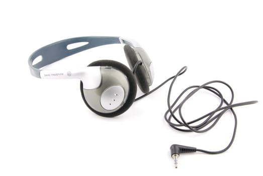 headphones with cord isolated on white background