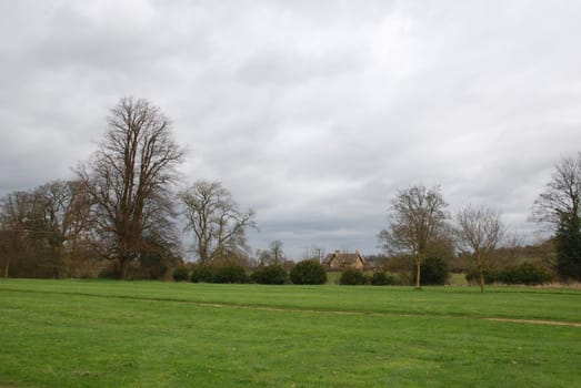 rural landscape at the british countryside