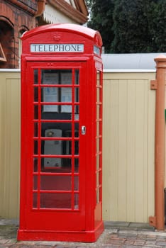 typical red telephone booth