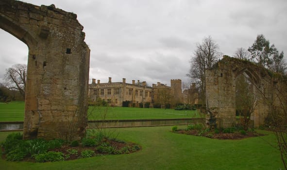 beautiful view at Sudeley Castle in Winchcombe, Gloucestershire (United Kingdom)