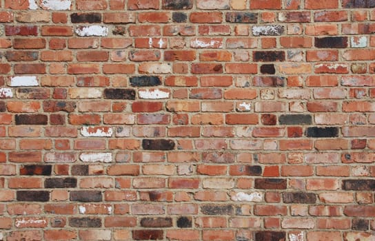 horizontal background or texture of a unperfect brick wall
