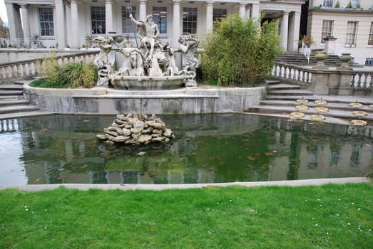 beautiful Neptune fountain in Cheltenham, England (UK)