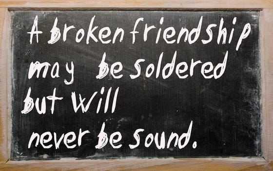 Blackboard writings """"