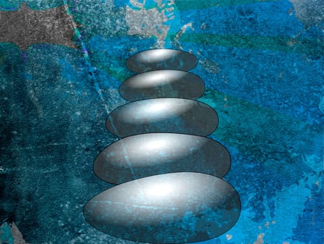 Zen Stones on Background Texture