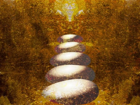 Zen Stones on Background Texture