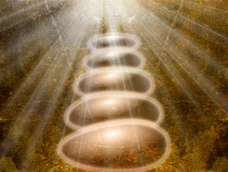 Zen Stones on Background Texture