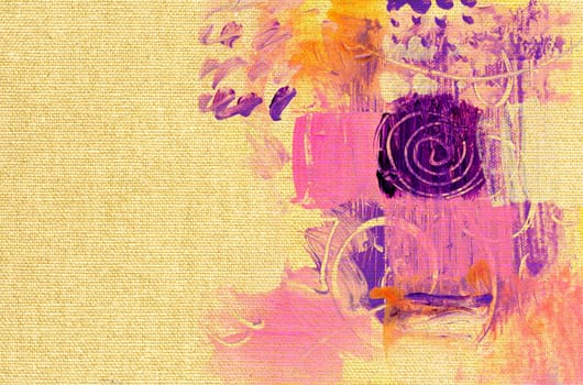 Acrylic color blazes on canvas with text space