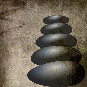 Zen Stones on Background Texture