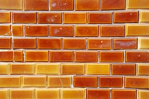 wall background with orange and brown mosaics