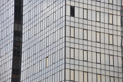 modern office building facade with glass pattern