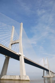 longest bridge in Europe known as Vasco da Gama (over the Tagus river)