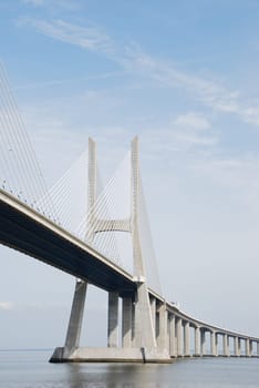 longest bridge in Europe known as Vasco da Gama (over the Tagus river)