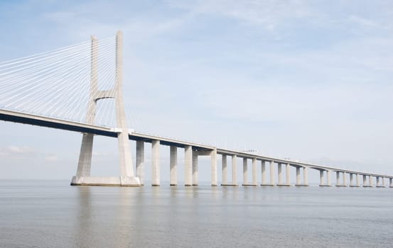 longest bridge in Europe known as Vasco da Gama (over the Tagus river)