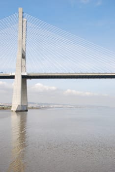 longest bridge in Europe known as Vasco da Gama (over the Tagus river)