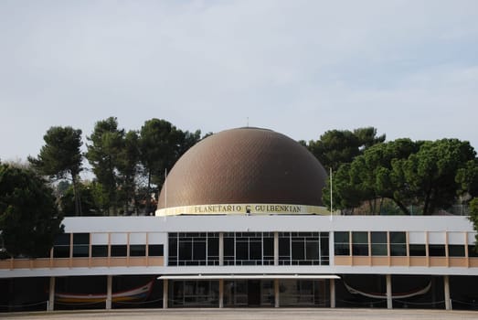 photo of the famous Planetarium of Calouste Gulbenkian in Lisbon, Portugal