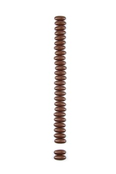 exclamation mark sign with chocolate candies (isolated on white background)