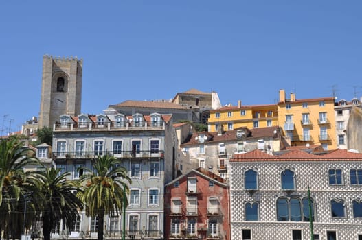 beautiful cityscape with Se Cathedral in Lisbon, Portugal