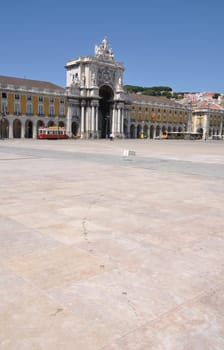 famous Commerce Square also known as Terreiro do Paço in Lisbon, Portugal