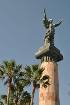 La Victoria or Victory statue in Puerto Banus, Spain