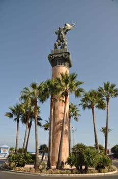 La Victoria or Victory statue in Puerto Banus, Spain