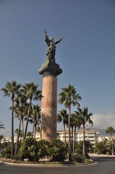 La Victoria or Victory statue in Puerto Banus, Spain