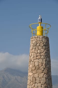 famous lighthouse in Puerto Banus (Marbella), Spain
