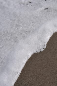 gorgeous beach sand and sea foam (copy-space available)