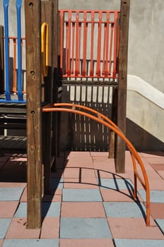 colorful children playground on a urban park
