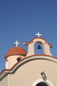 beautiful greek church in Kos, Greece (gorgeous blue sky)