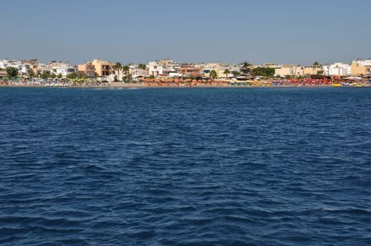 seascape view of beaches in Kos, Greece