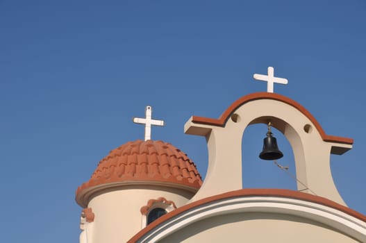 beautiful greek church in Kos, Greece (gorgeous blue sky)