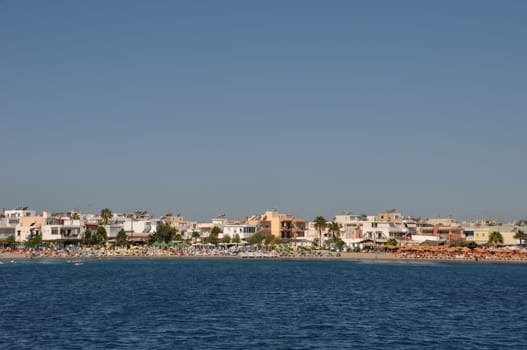 seascape view of beaches in Kos, Greece
