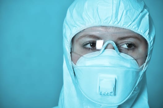 Portrait of scientist in protective wear