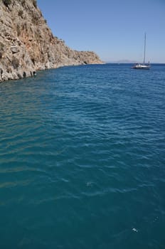 idyllic entrance of Kalymnos island, Greece