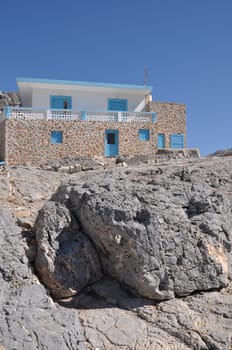 gorgeous greek house on the stones of Pserimos island