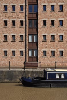 lovely house boat at Gloucester docks, England