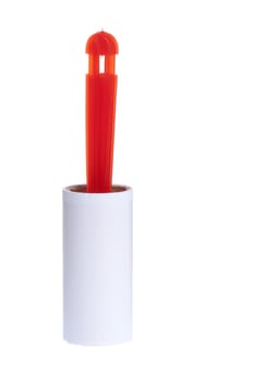 adhesive roller used to clean cloth from animal fur and hair