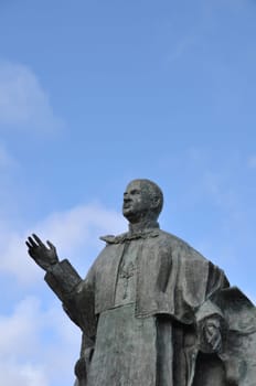 bronze statue of Pope John Paul VI in Leiria, Portugal