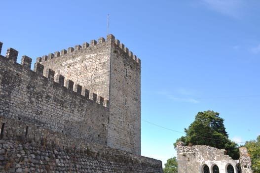 ancient and medieval Castle in Leiria, Portugal