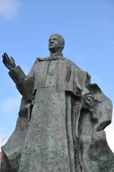 bronze statue of Pope John Paul VI in Leiria, Portugal