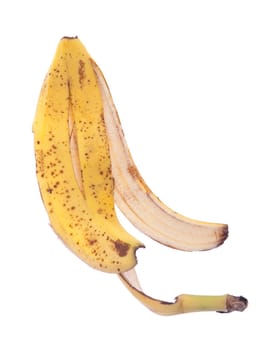 banana peel isolated on white background