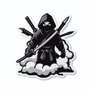 Ninja in a the black sticker