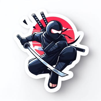 Ninja in a the black sticker