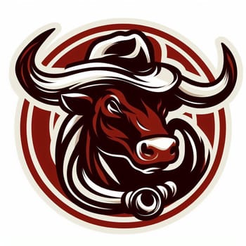 Rodeo big bull the symbol cowboy horse