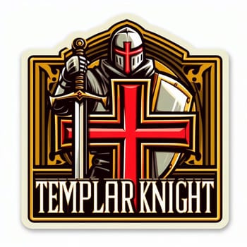 Illustration in the a templar knight